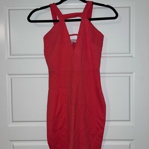 Tangerine/pink midi dress- Charlotte Russe